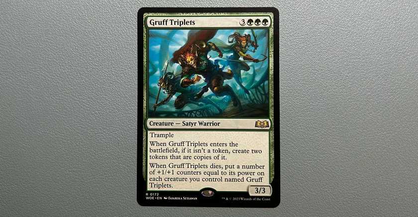 Karta Gruff Triplets z edice Wilds of Eldraine